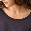 14K Gold Plated Solitaire Pendant Necklace - Round CZ Diamond Choker for Women - 2 of 4
