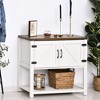 NicBex 2-Door Sideboard Cabinet Modern Buffet Cabinet with Bottom Shelf for Kitchen,Living Room, White - 2 of 4