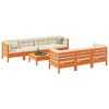 vidaXL 8 Piece Patio Sofa Set with Cushions - Wax Brown - 2 of 4
