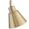 360 Lighting Marybel Modern Swing Arm Wall Lamp with Cord Cover Brass Gold Plug-in Light Fixture Tapered Metal Shade for Bedroom Bedside Living Room - 3 of 4