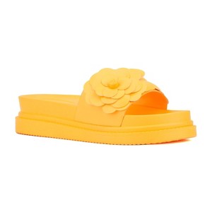 New York & Company Women's Camilia Flower Slide - 1 of 4