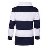 Sportoli Boys Cotton Striped Long Sleeve Polo Rugby Shirt - 3 of 3