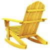vidaXL Patio Adirondack Rocking Chair, Solid Fir Wood, Yellow - 4 of 4
