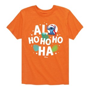 Boys' - Lilo and Stitch - Alo Ho Ho Ho Ha Short Sleeve Graphic T-Shirt - 1 of 4