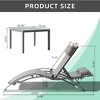 SKRAN Outdoor Patio Recliner Chairs Lounge with Adjustable Backrest and Removable Pillow for Indoor,Outdoor - 3 of 4