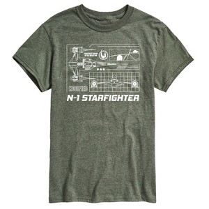 Men's - Star Wars - The Mandalorian N1 Starfighter Short Sleeve Graphic T-Shirt - 1 of 4