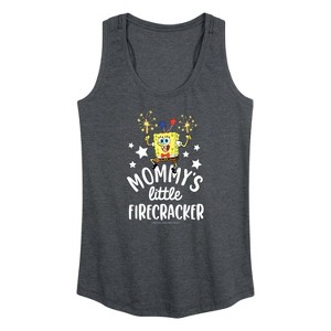 Women's - SpongeBob SquarePants - Mommy Little Firecracker Graphic Racerback Tank - 1 of 4