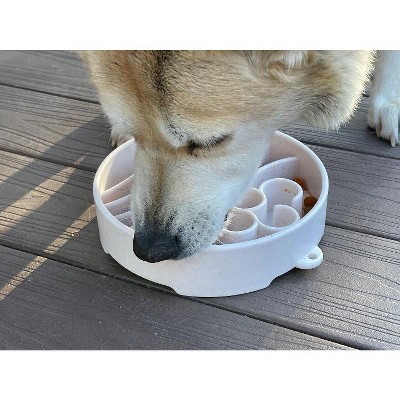 Java Mocha Speckle Slow Feeder Dog Bowl