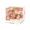ROBOTIME 3D Puzzles DIY Miniature Dollhouse Cake Shop, Dessert Shop Building Set Toys Playset, Decorative Ornaments for Gift, Pink, 6"*6.4"*6" - 4 of 4