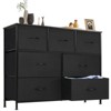 Fontoi Dressers, Dresser with Wood Top, Storage Tower for Bedroom Entryway Hallway, Black, 11.8"*30.3"*39.3" - 3 of 4