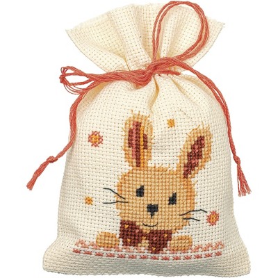 Vervaco Sachet Bags Counted Cross Stitch Kit 3.2"X4.8" 2/Pkg-Sweet Bunnies (18 Count)