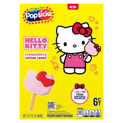 Popsicle Cotton Candy Strawberry Hello Kitty   Confection Bar – 12.17 fl oz/6ct