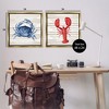 Stupell Industries Nautical Crab & Lobster Beige Stripes, 25" x 25" - 3 of 4