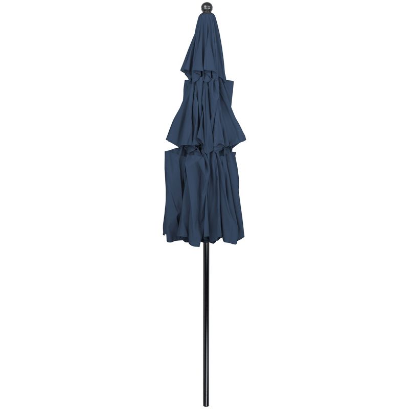 Northlight 9.75ft Outdoor Patio Market Umbrella with Hand Crank and Tilt, Navy Blue, 4 of 7