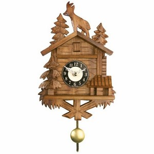 Quartz Chalet Clock – 8 in – Novelty Design with Billy Goat on Roof – River City Clocks - 1 of 3