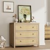 Jojoka 3/6/7 Drawer Rattan Dresser, Boho Wooden Chest for Bedroom, Storage Organizer for Nursery, Living Room, Entryway - 2 of 4