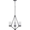 Progress Lighting Elevate Collection 3-Light Chandelier, Matte Black, Glass Shades - 3 of 4