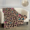 Luxurious Faux Fur Leopard Print Throw Blanket, Perfect for Sofa, Bed, Office, Camping, and More, Christmas Gift. - 3 of 4