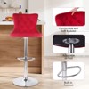 Sapphtopaz Modern Velvet Bar Stools Set of 2 with Button Tufted Upholstered Swivel Counter Height Bar Stools with Nailhead for Kitchen Island - 4 of 4