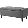 CAVINAS Storage Bench Storage Ottoman Linen Fabric Storage Chest with Lift Top for Bedroom and Entryway - 2 of 4