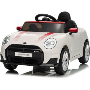 12V BMW Mini Licensed Ride on Car for Kids, 12V Kids Ride On Car with Remote Control, Accelerator Pedal, Treaded Tires, Music - 1 of 1