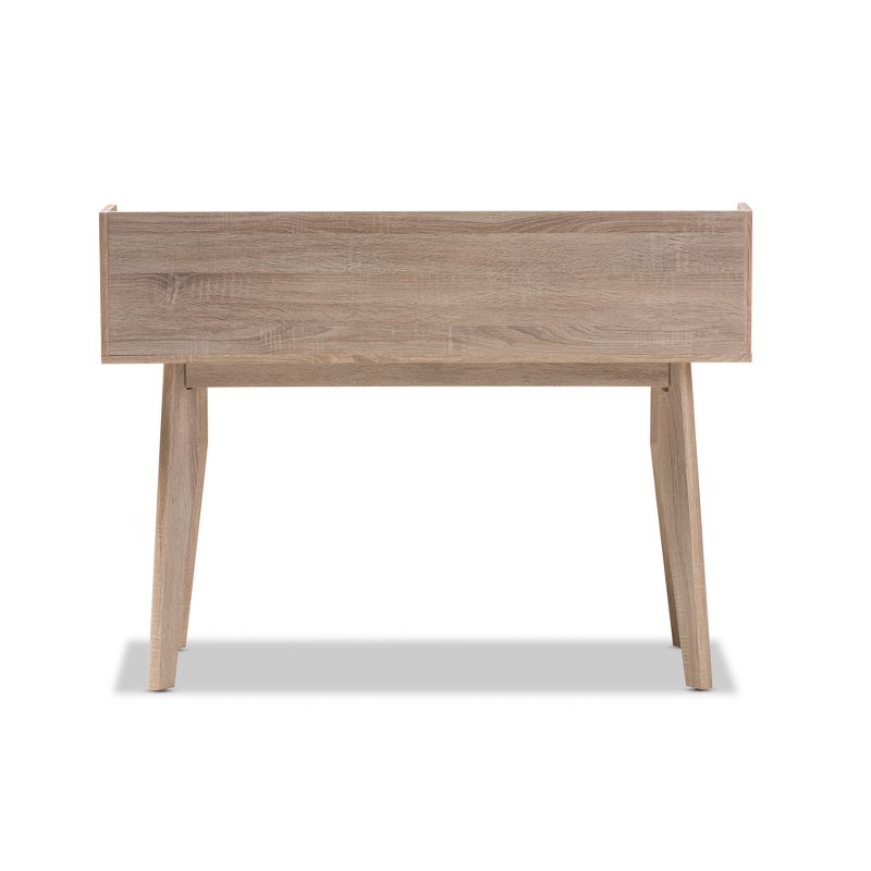 Fella Mid - Century Modern 4 - Drawer Wood Study Desk - Brown - Baxton Studio, 6 of 10