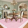 homfan Scalloped Washable Rug w/ Non-Slip Back - Modern Low-Pile Carpet for Living Room, Bedroom - 3 of 4