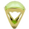 Slickblue Women's Gold-Tone Ring – Cushion-Cut Apple Green Stone with Clear Band Accents, Size 5–10 - 4 of 4