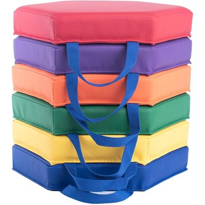 Bintiva Round Vinyl Floor Cushions - Set Of 6 : Target