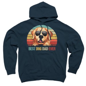 Adult Design By Humans Best Dog Dad Ever Golden Retriever By LuckyCharm99 Pullover Hoodie - 1 of 2
