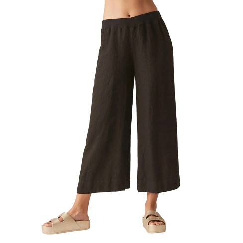 Women's CROP GAUCHO LINEN PANTS - cut loose - image 1 of 1