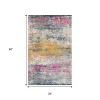 2' X 3' Orange Pink And Gray Area Rug - 3 of 4