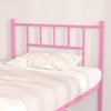 VECELO Metal Platform Bed Frame Queen/Full/Twin Size, Heavy Duty Bed Frame with Headboard & Footboard Black/White/Gold/Pink - 3 of 4