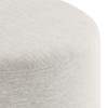 Modway Callum 16 in. Round Woven Heathered Fabric Upholstered Ottoman - 3 of 4