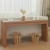 VYNXARIA 64-Inch Rustic Console Table with Beaded Trim - 3 of 4