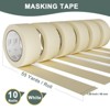 Itopfox 10 Pack Upgraded White Painters Tape, Anti-UV General Purpose Masking Tape for Multi-Surface Use, Clean Removal, Sharp Lines, Bulk Pack - 4 of 4