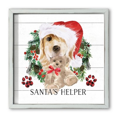 Creative Products Santa's Golden Helper 16 x 16 Framed Print