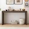 HDZNVF Modern Style Console Table made of Paulownia Solid Wood Veneer, Natural - 2 of 4