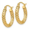 Black Bow Jewelry 3mm, Round Mesh Hoop Earrings in 14k Yellow Gold, 20mm (3/4 Inch) - 2 of 4