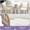 Accent Chairs Set of 2 Mid-Century Modern Chair with Pillow Upholstered Lounge Arm Chair with Side Table & Soft Cushion for Living Room - 3 of 4