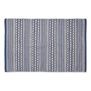 Design Imports Modern Dobby Stripe - French Blue - 2 X 3 Ft - 1 of 4
