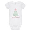 Everyday Kids Christmas Collection My First Christmas Pastel Tree Baby Onesie – Graphic Bodysuit - 2 of 4