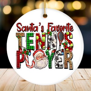 Santa’s Favorite Tennis Player Christmas Ornament| OrnamentallyYou - 1 of 4