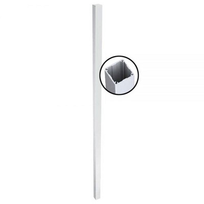 Stratco Quick Screen 95 Inch Tall Modern Durable Low Maintenance Powder Coated Aluminum 1 Way Fence Panel Post, White (2 Pack)