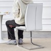 FONTOI 8PCS Arch Dining Chairs with High Resilience, Dining Chair with Arched Metal Legs for Living Room, Gray&Silver, 21.6"*39"*17.3" - 2 of 4