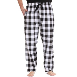 #followme Men's Poplin Pajamas - Buffalo Plaid Pajama Pants for Men with Pockets- Lounge & Sleep PJ Bottoms - 1 of 3