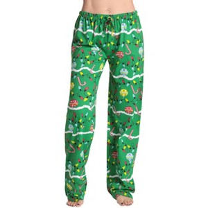 Just Love Womens Buffalo Plaid Knit Jersey Pajama Pants Buffalo Check Cotton PJs - 1 of 3
