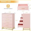 Dresser for Bedroom with 4 Drawer, Modern Dressers Chest of Drawers, with Wide Drawers and Metal Handles, Wood Dressers, for Home Office - 2 of 4