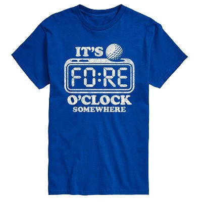Men's - Instant Message - Golf Fore OClock Somewhere Short Sleeve Graphic T-Shirt