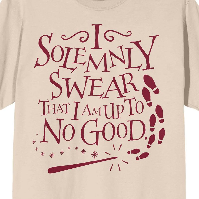 Harry Potter I Solemnly Swear That I Am Up To No Good Unisex Beige T-shirt, 2 of 4